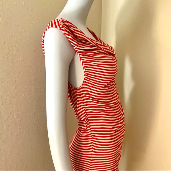 GUESS Red Striped Jersey Bodycon Dress Size Medium - Picture 7 of 15